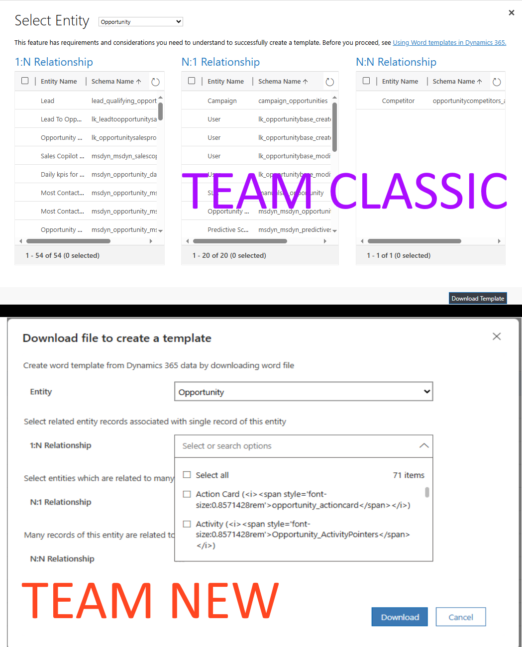 create Word and Excel templates