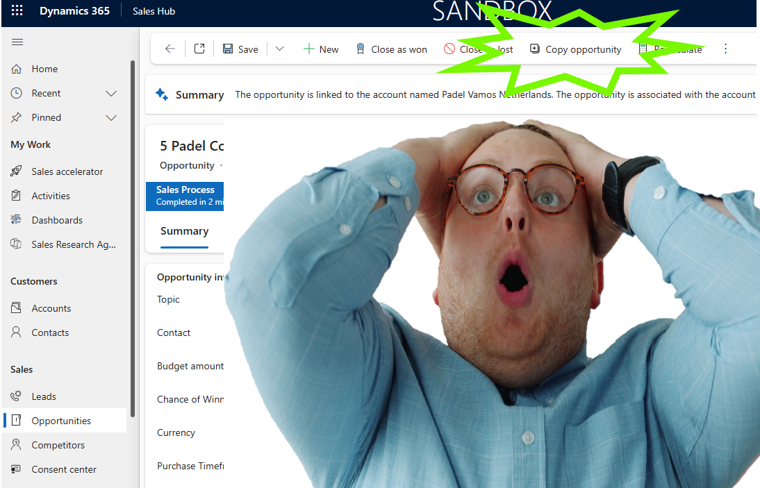 Copy opportunity feature